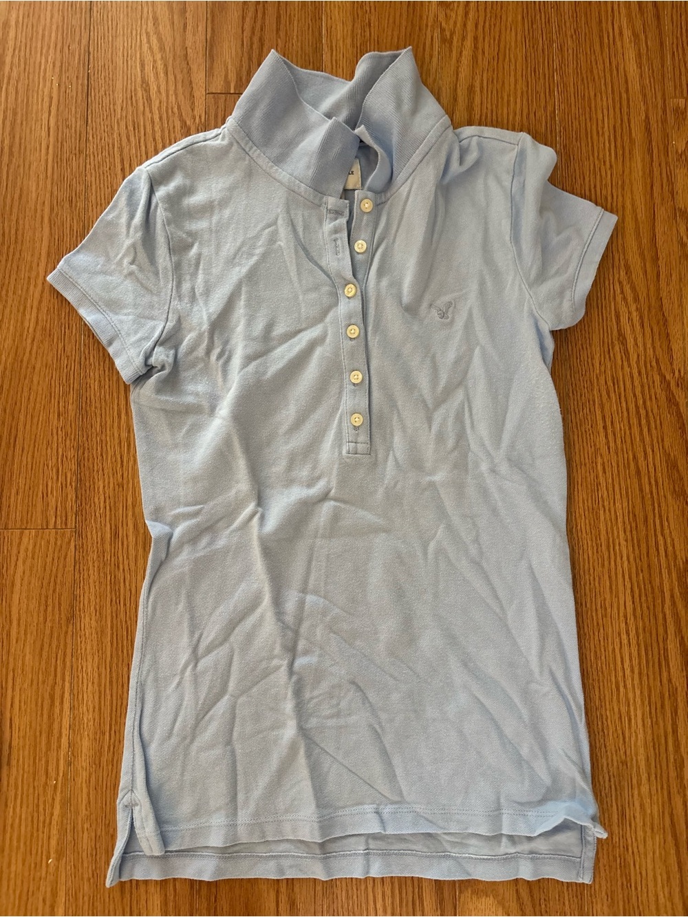 Light Blue Women’s Polo Top - American Eagle